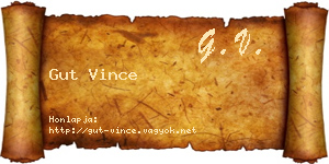 Gut Vince névjegykártya
