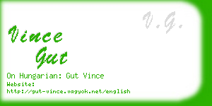 vince gut business card